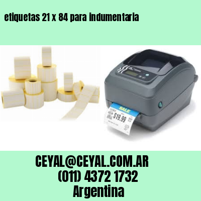 etiquetas 21 x 84 para indumentaria