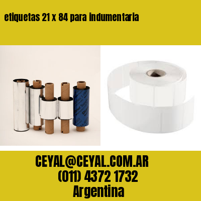 etiquetas 21 x 84 para indumentaria