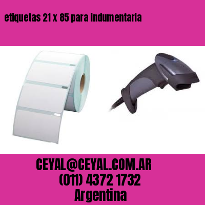 etiquetas 21 x 85 para indumentaria