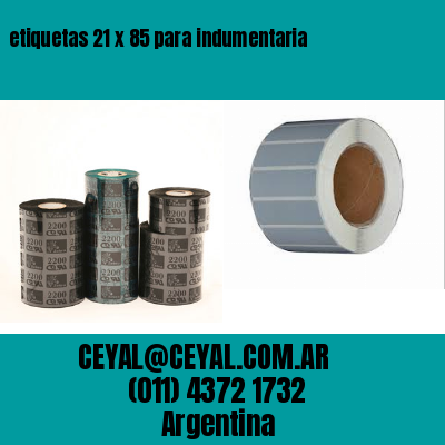 etiquetas 21 x 85 para indumentaria