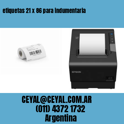 etiquetas 21 x 86 para indumentaria