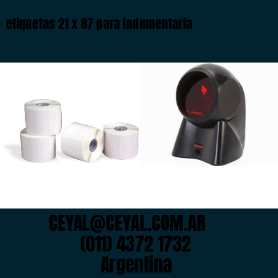 etiquetas 21 x 87 para indumentaria