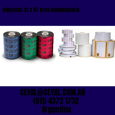 etiquetas 21 x 87 para indumentaria