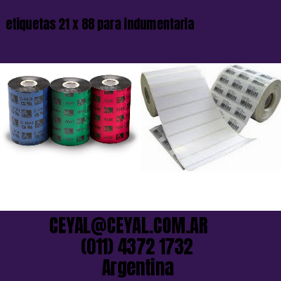 etiquetas 21 x 88 para indumentaria