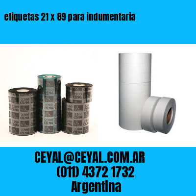 etiquetas 21 x 89 para indumentaria