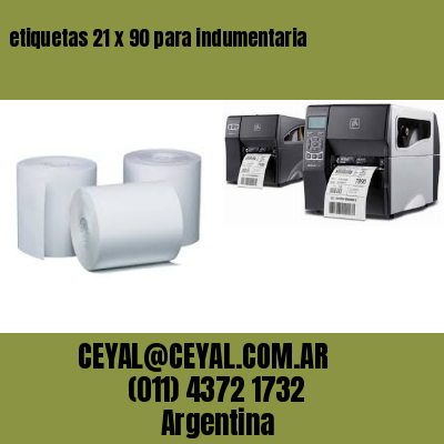 etiquetas 21 x 90 para indumentaria