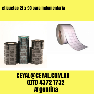 etiquetas 21 x 90 para indumentaria