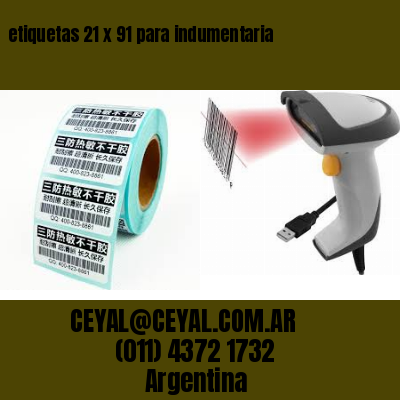 etiquetas 21 x 91 para indumentaria