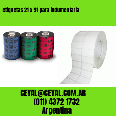 etiquetas 21 x 91 para indumentaria