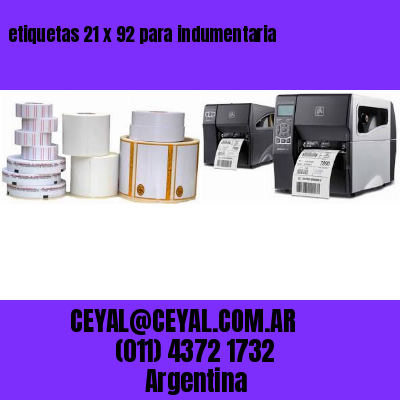 etiquetas 21 x 92 para indumentaria