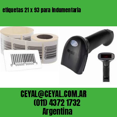 etiquetas 21 x 93 para indumentaria