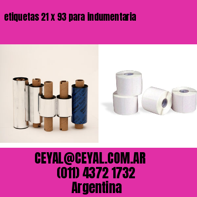 etiquetas 21 x 93 para indumentaria