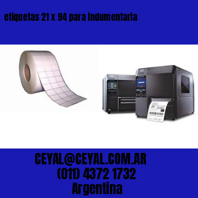 etiquetas 21 x 94 para indumentaria