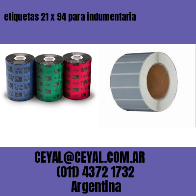 etiquetas 21 x 94 para indumentaria