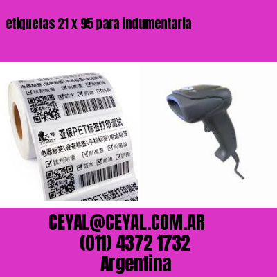 etiquetas 21 x 95 para indumentaria
