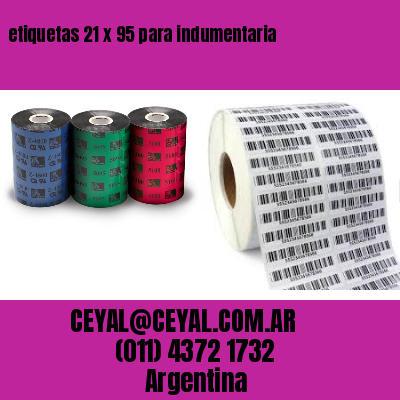 etiquetas 21 x 95 para indumentaria