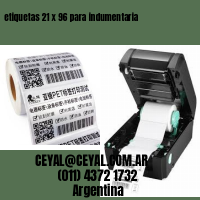 etiquetas 21 x 96 para indumentaria