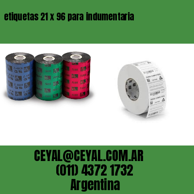 etiquetas 21 x 96 para indumentaria
