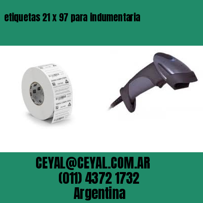 etiquetas 21 x 97 para indumentaria