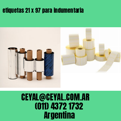 etiquetas 21 x 97 para indumentaria
