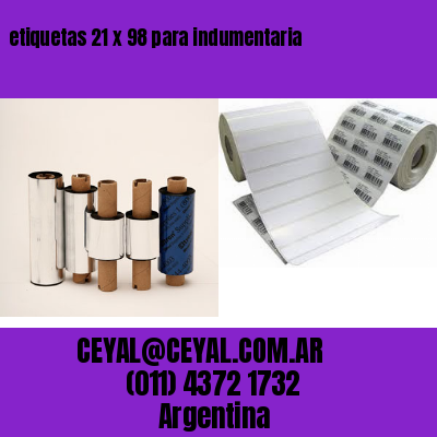 etiquetas 21 x 98 para indumentaria