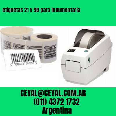 etiquetas 21 x 99 para indumentaria