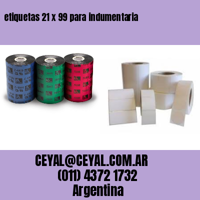 etiquetas 21 x 99 para indumentaria