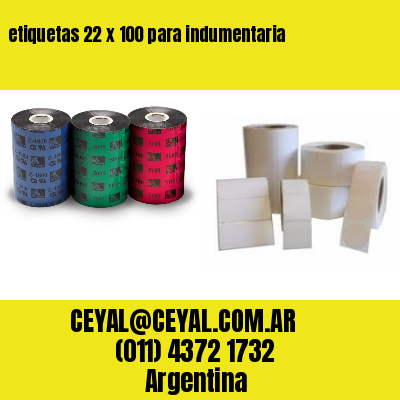 etiquetas 22 x 100 para indumentaria