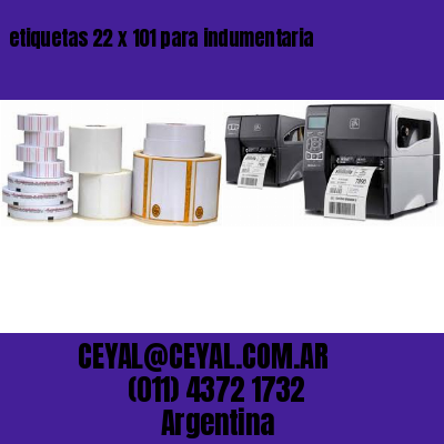 etiquetas 22 x 101 para indumentaria