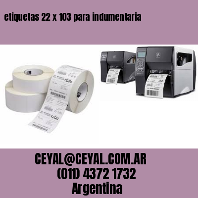 etiquetas 22 x 103 para indumentaria
