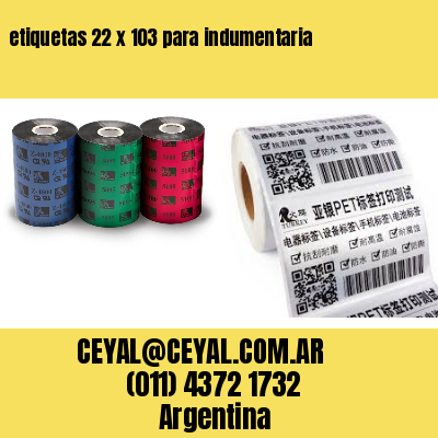 etiquetas 22 x 103 para indumentaria