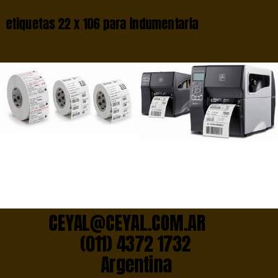 etiquetas 22 x 106 para indumentaria