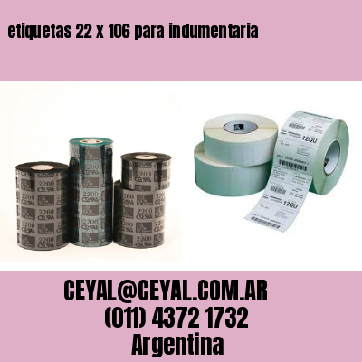 etiquetas 22 x 106 para indumentaria