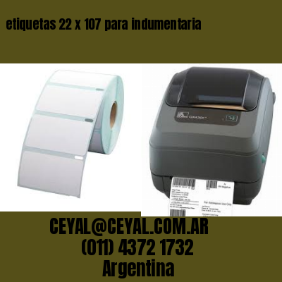etiquetas 22 x 107 para indumentaria