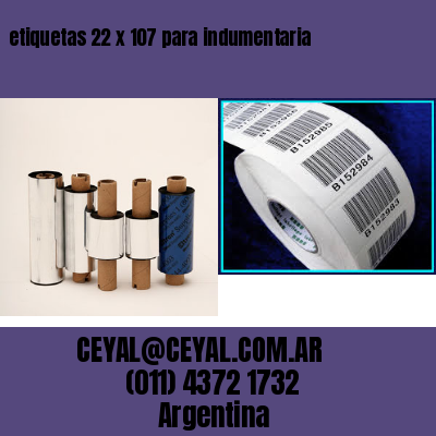 etiquetas 22 x 107 para indumentaria