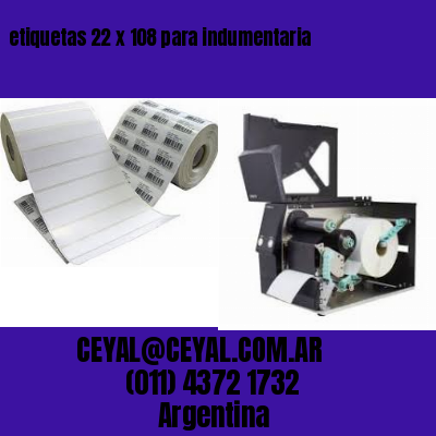 etiquetas 22 x 108 para indumentaria