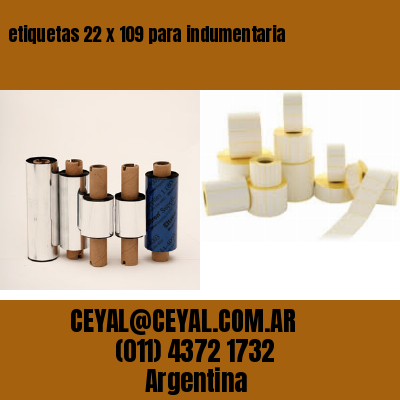 etiquetas 22 x 109 para indumentaria
