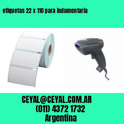 etiquetas 22 x 110 para indumentaria