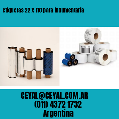 etiquetas 22 x 110 para indumentaria