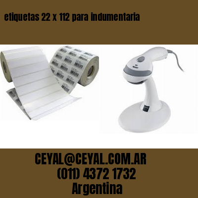 etiquetas 22 x 112 para indumentaria