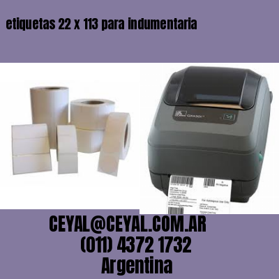 etiquetas 22 x 113 para indumentaria