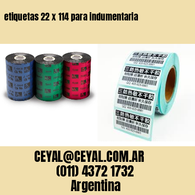 etiquetas 22 x 114 para indumentaria