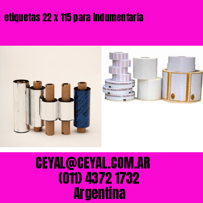 etiquetas 22 x 115 para indumentaria