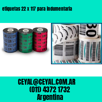 etiquetas 22 x 117 para indumentaria