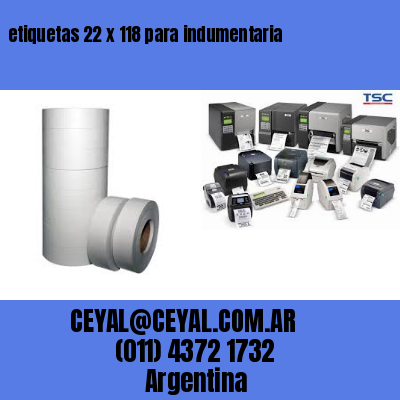 etiquetas 22 x 118 para indumentaria