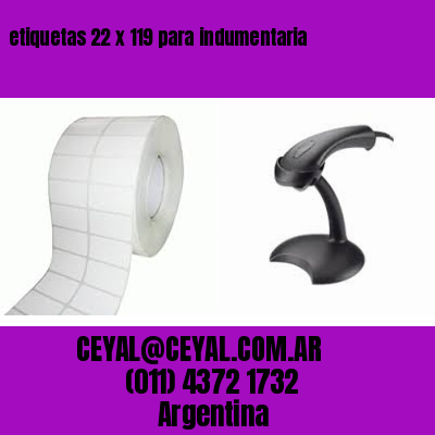 etiquetas 22 x 119 para indumentaria