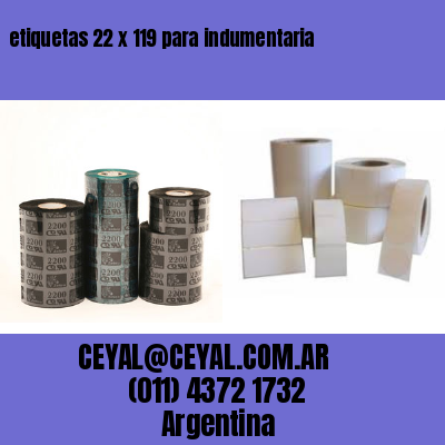 etiquetas 22 x 119 para indumentaria