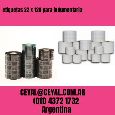 etiquetas 22 x 120 para indumentaria