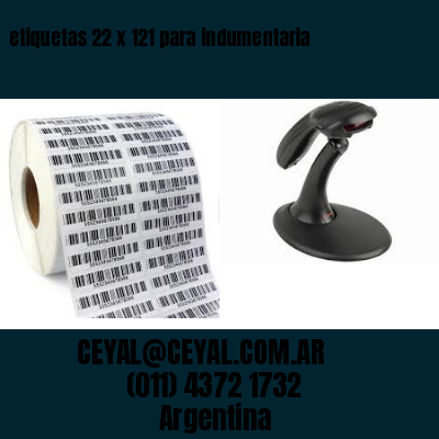etiquetas 22 x 121 para indumentaria