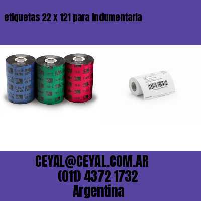 etiquetas 22 x 121 para indumentaria